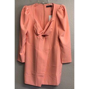 Lavish Alice Mini Dress NWT Twist Front Pleated Peach Women’s Size 14